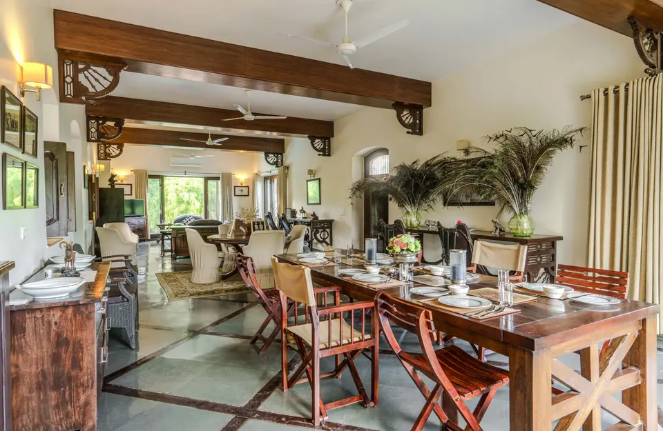 Stunning Dining Area at Abhay Villa, amã Stays & Trails