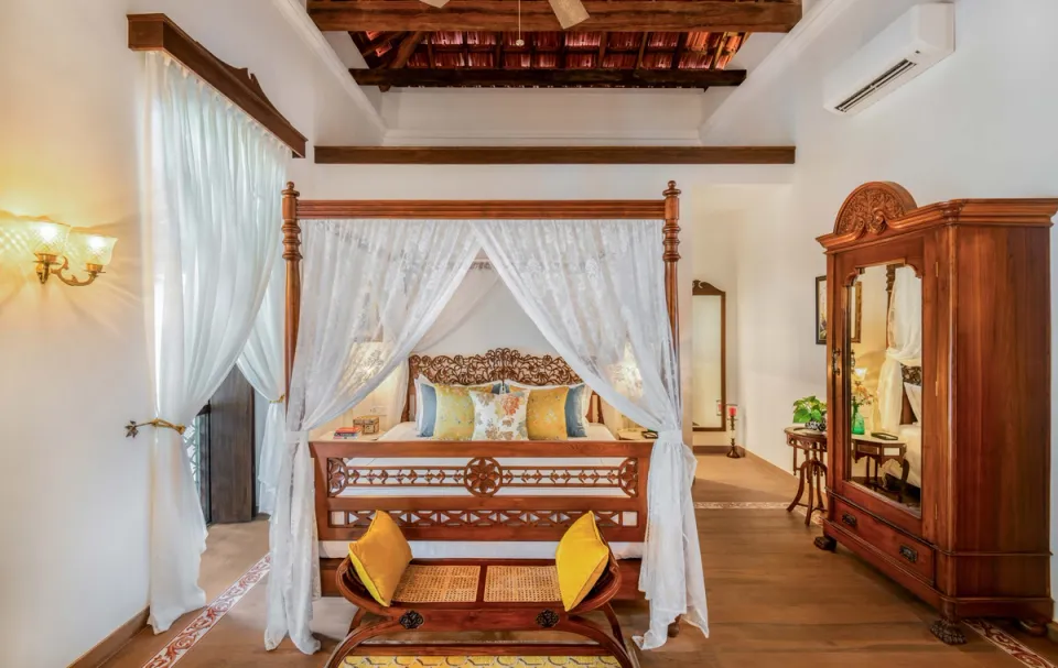 Luxury Bedroom at Cardozo House, Goa - amã Stays & Trails