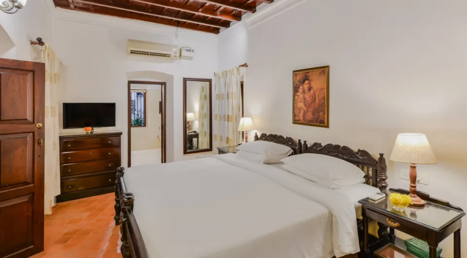 Spacious Bedroom at Ambika Vilas - 3 Bedroom Villa in Thiruvananthapuram