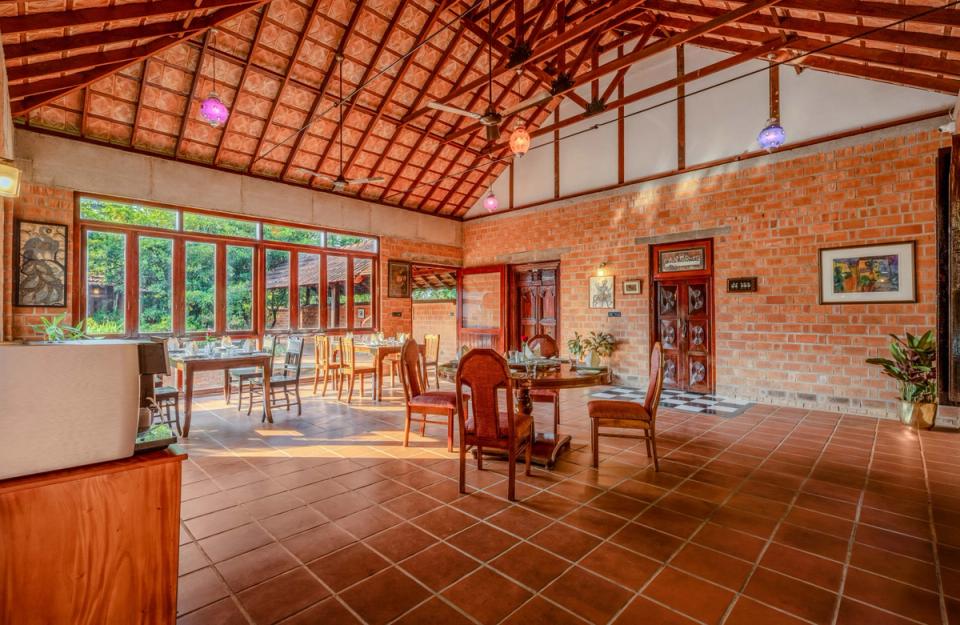 Elegant Dining Space at Lily Pad, Kumarakom - amã Stays & Trails