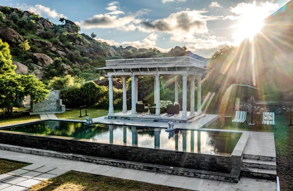 Swimming Pool at Abhay Manor, Udaipur - amã Stays & Trails 