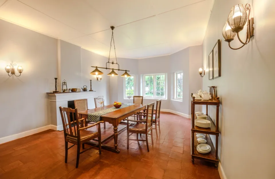 Elegant Dining Area at Madupatty Bungalow, Munnar - amã Stays & Trails 