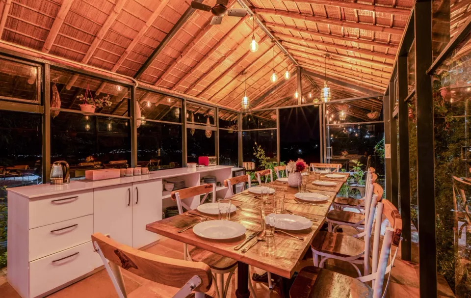 Outdoor Dining Area at Serendipity, Ranikhet 