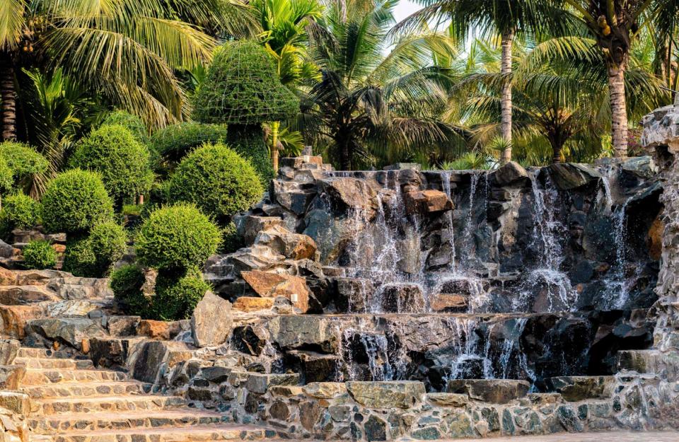 Elegant Water Fountain at Eden Farms Aqua Marine, Goa