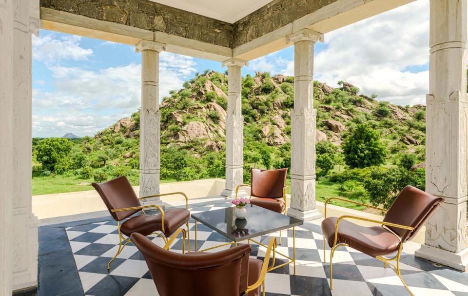 Luxury Seating Area at Abhay Manor, Udaipur - amã Stays & Trails 