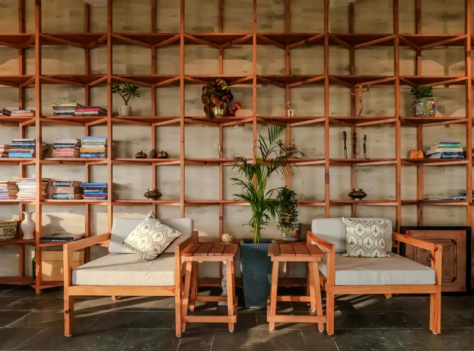 Elegant Library Space at Godhuli Padam, Naukuchiatal