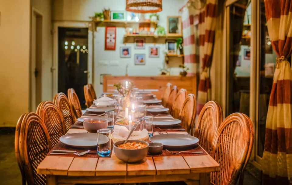 Dining Space at Godhuli Timil - Homestay in Naukuchiatal