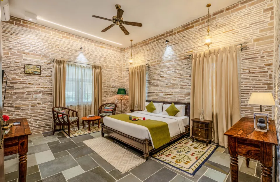 Elegant Bedroom at Moonstone - 4 Bedroom Villa in Bhopal