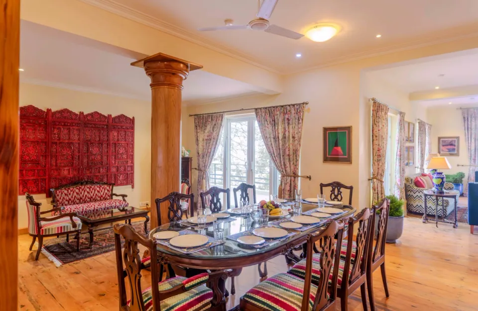 Elegant Dining Area at Raman Villa , Shimla - amã Stays & Trails 