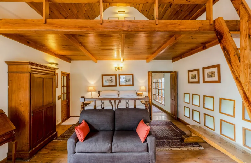 Elegant Seating Space at Ballyhack Cottage, Shimla - amã Stays & Trails