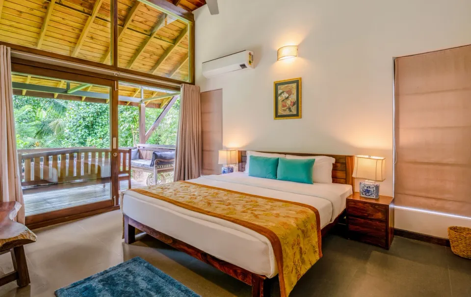 Stunning Bedroom at The Old Cattle Shed - Accommodation in Wayanad