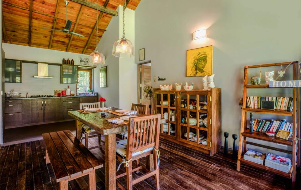 Luxury Dining Space at The Old Cattle Shed, Wayanad - amã Stays & Trails