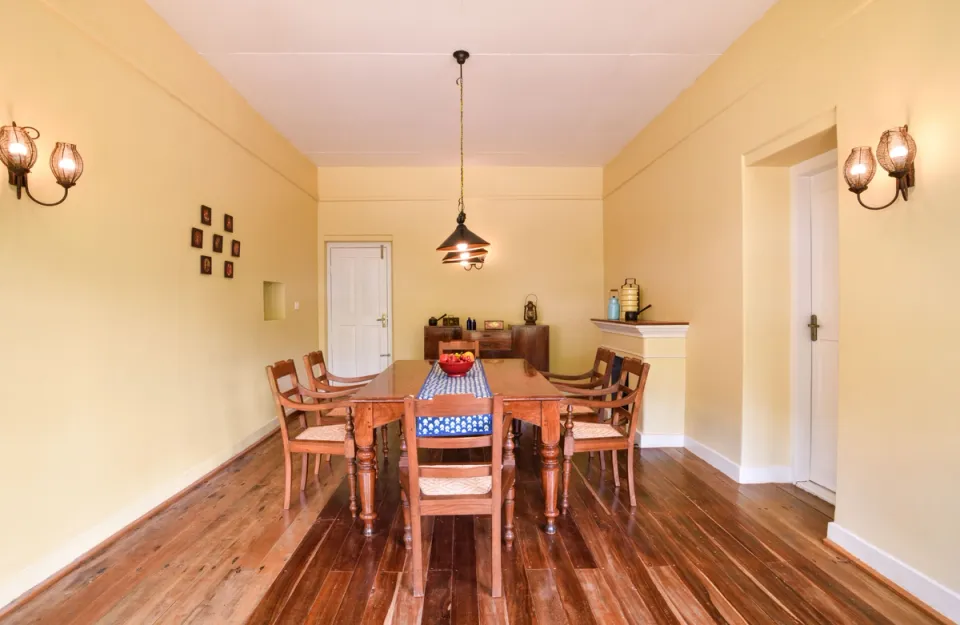 Elegant Dining Space at Sholamallay Bungalow, Munnar - amã Stays & Trails 