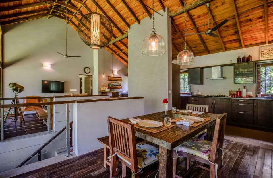 Stunning Dining Area at The Old Cattle Shed, Wayanad 