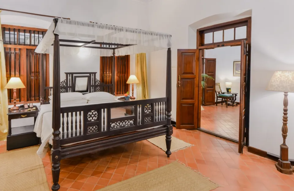 Elegant Bedroom at Ambika Vilas - Accommodation in Trivandrum