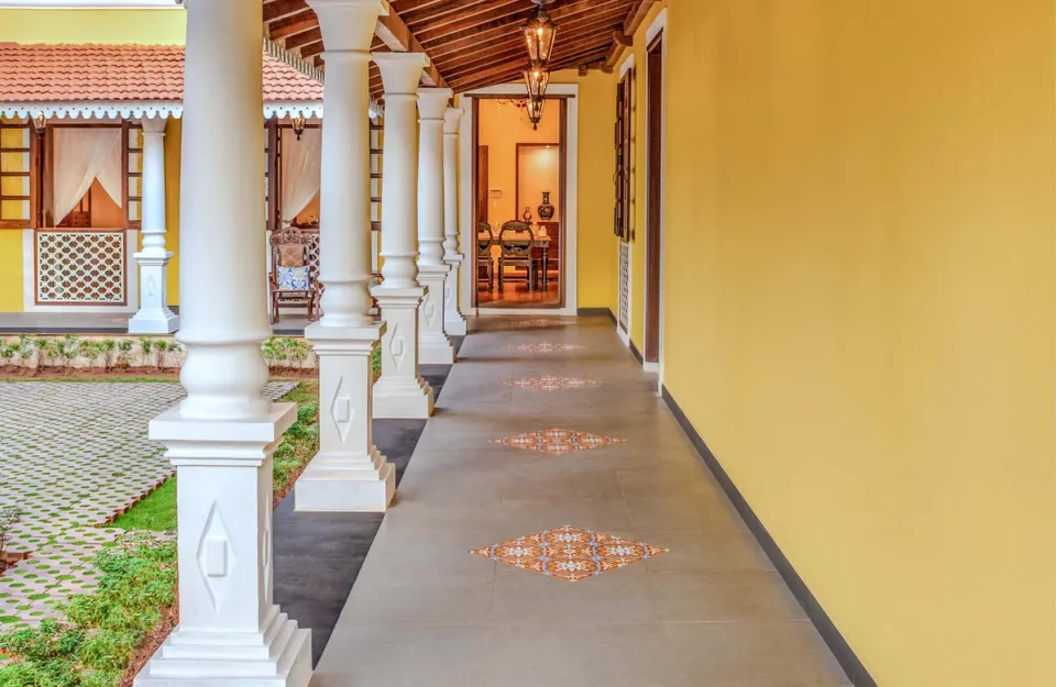 Outdoor Seating Space at Cardozo House, Goa - amã Stays & Trails