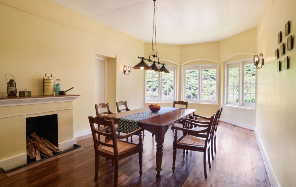 Dining Space at Sholamallay Bungalow, Munnar 