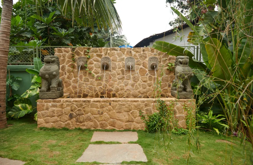 Water Fountain At Hacienda De Bastora, Goa