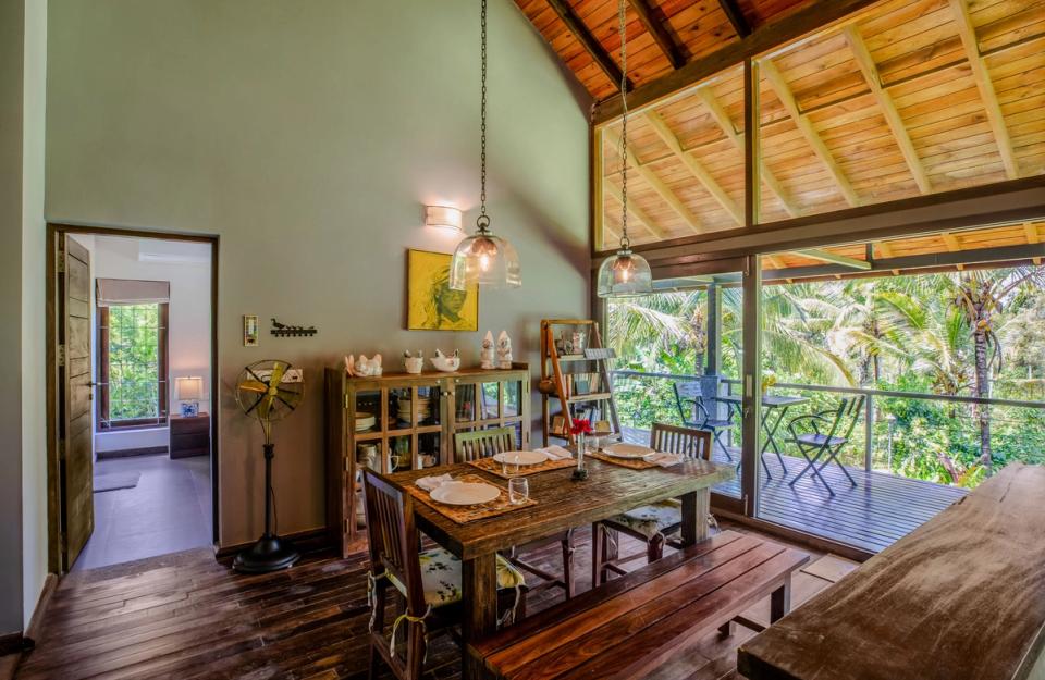 Elegant Dining Area at The Old Cattle Shed, Wayanad - amã Stays & Trails 