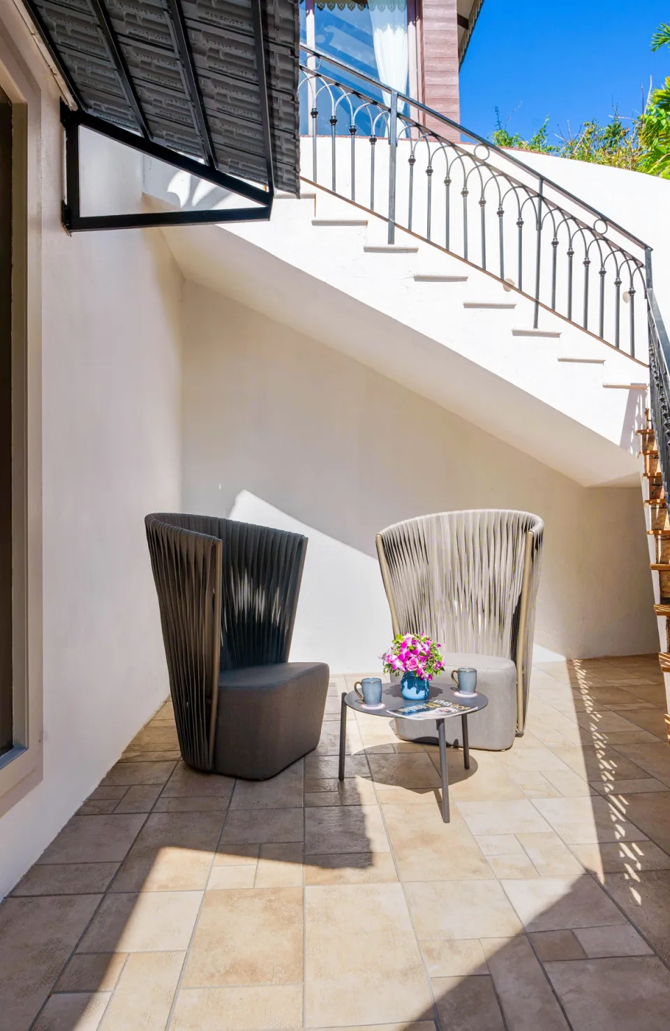 Luxe Outdoor Seating Space at Villa Eterna