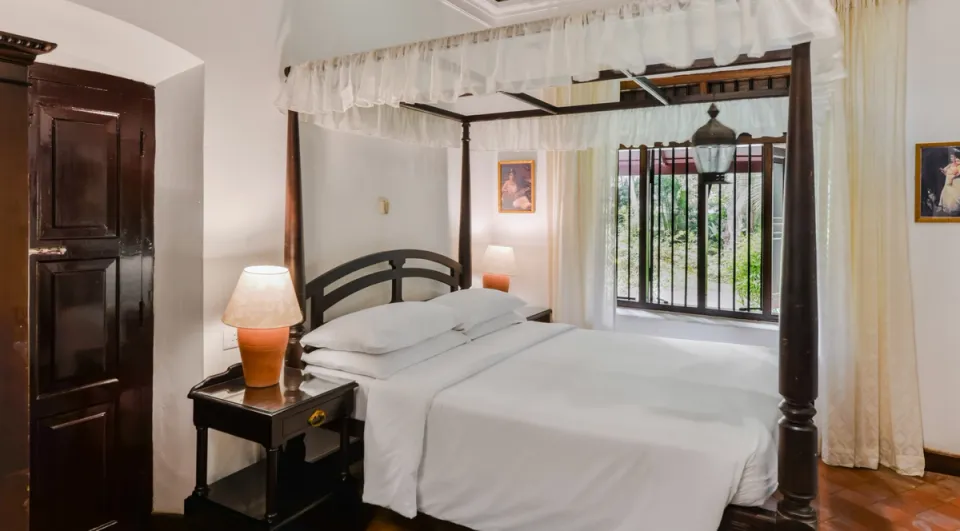 Elegant Bedroom at Ambika Vilas - Accommodation in Thiruvananthapuram