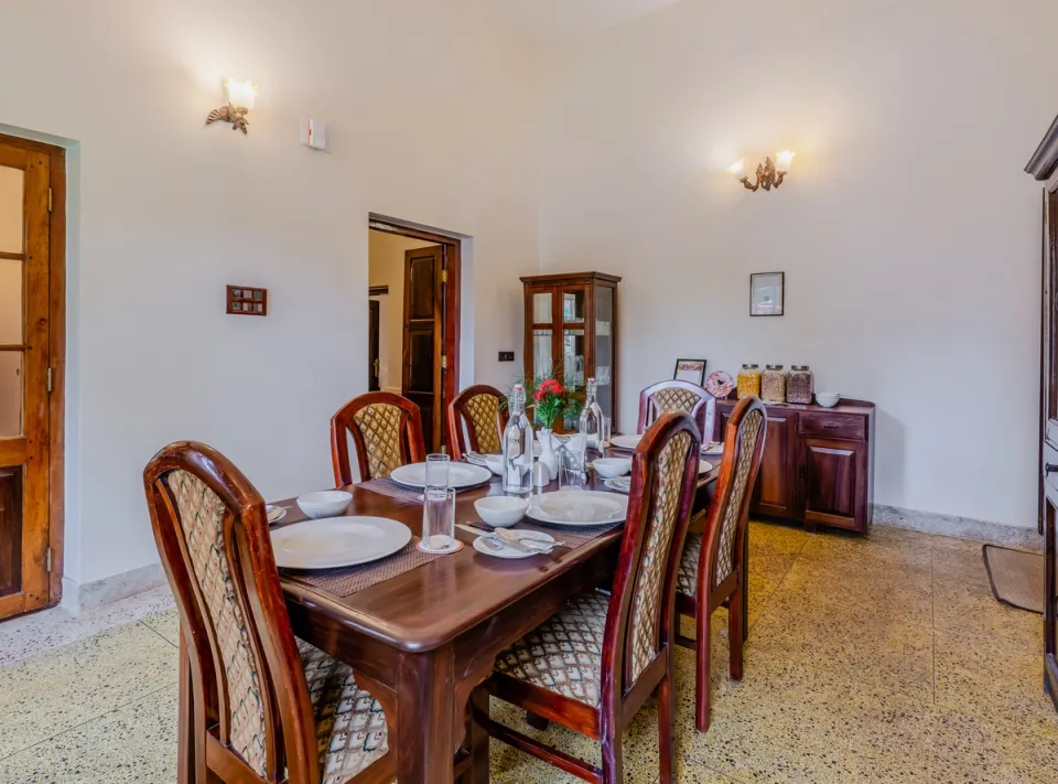 Dining Space at Surgi Bungalow, Coorg - amã Stays & Trails 