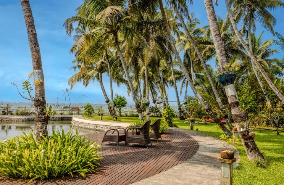 Outdoor Seating Space at Sherlys Ente Kumbalanghi - Private Villa In Kochi