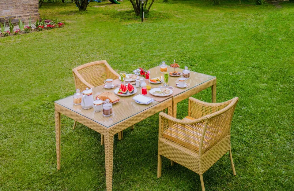 Idyllic Breakfast Setting - Luxury Experiences at Ramgarh Heritage Villa