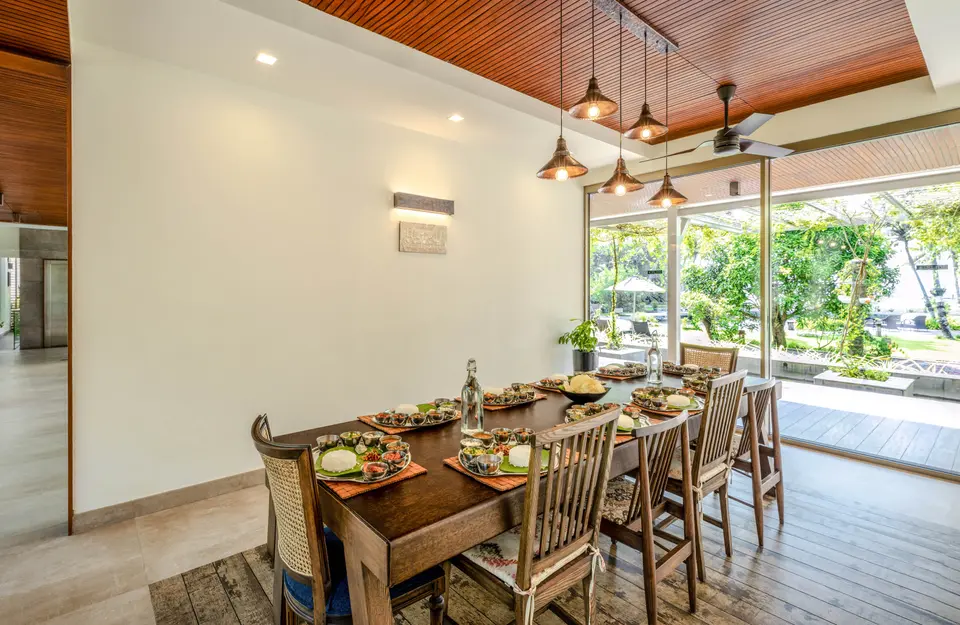 Spacious Dining Area at Sherlys Ente Kumbalanghi, Kochi - amã Stays & Trails 