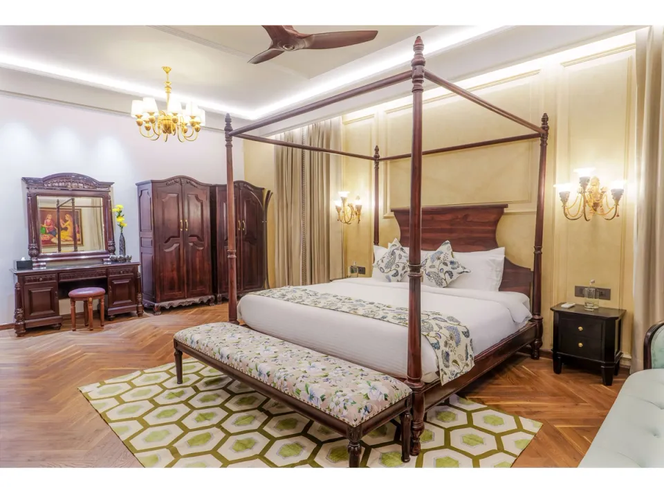 Luxury Bedroom at Rang Mahal, Jaipur - amã Stays & Trails