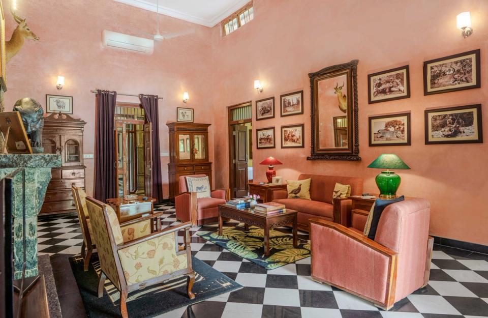 Elegant Living Area at Abhay Manor, Udaipur - amã Stays & Trails 