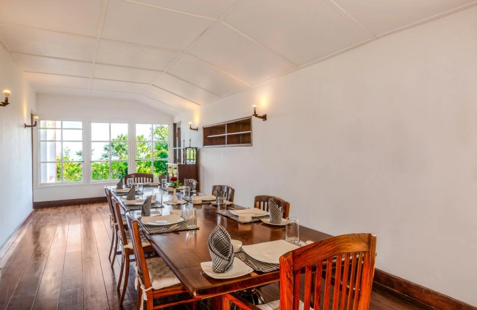 Elegant Dining Area at Pollibetta Bungalow, Coorg - amã Stays & Trails 