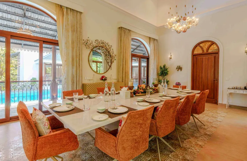 Luxury Dining Area at Villa Eterna, Goa 