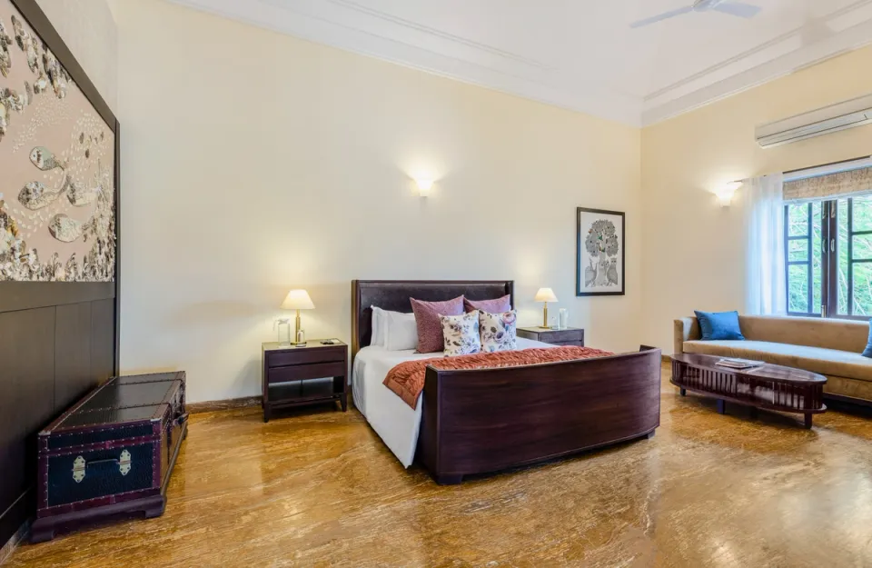 Spacious Bedroom at  Villa No 1 Saipem Hills- Accommodation in Goa