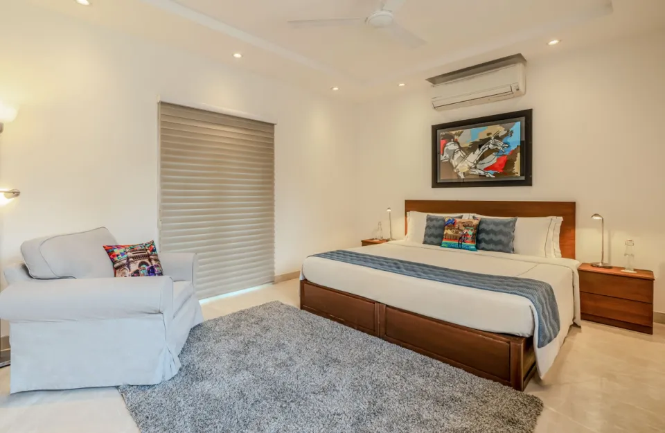 Elegant Bedroom at Helen's Garden House, Bhopal