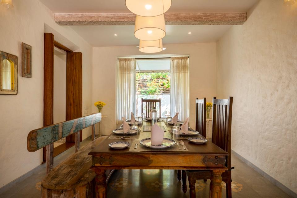 Dining Area at Chikoo Villa - Luxury Villa in Goa