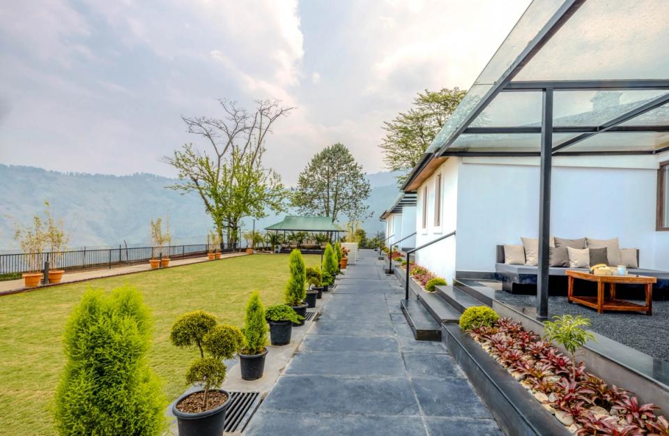 Luxury Outdoor Seating Space at Puttabong Cottage, Darjeeling