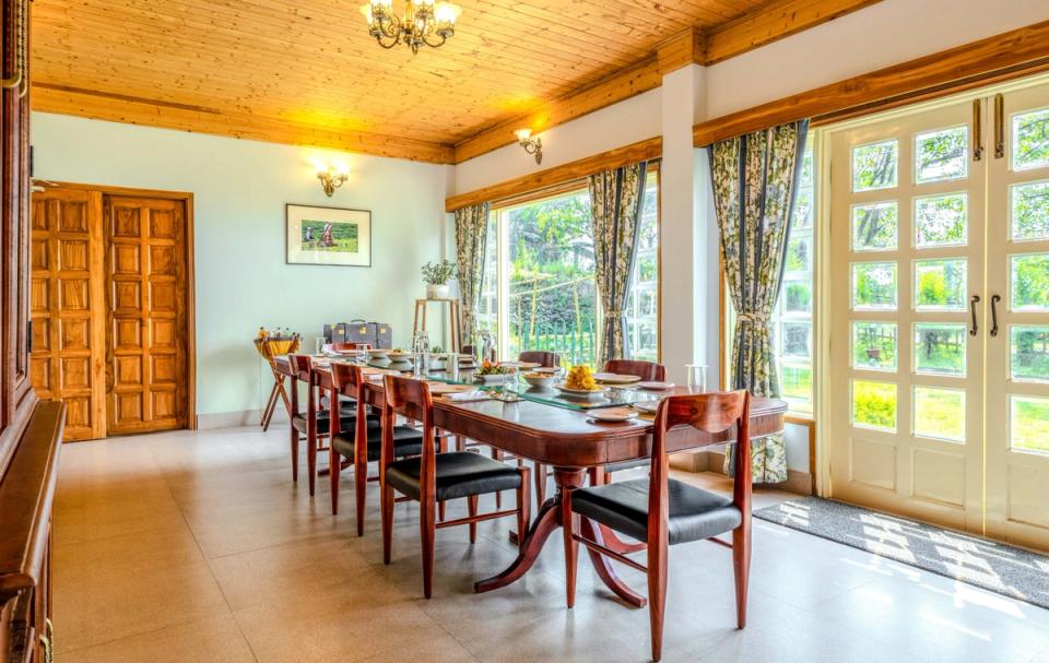 Luxury Dining Space at Makaibari Bungalow,  Darjeeling