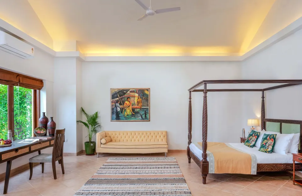 Spacious Bedroom at Nine Plams - Accommodation in Alibaug 