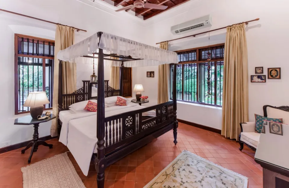 Elegant Bedroom at Ambika Vilas - 3 Bedroom Villa in Thiruvananthapuram