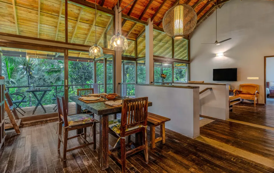 Dining Space at The Old Cattle Shed - Villa in Wayanad