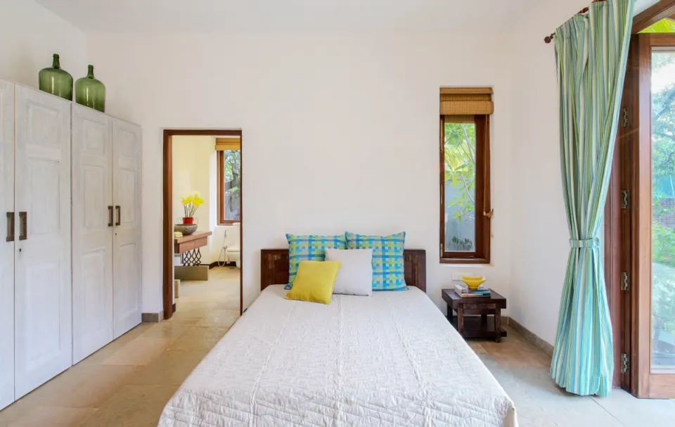 Elegant Bedroom at The Mango House, Alibaug - amã Stays & Trails 