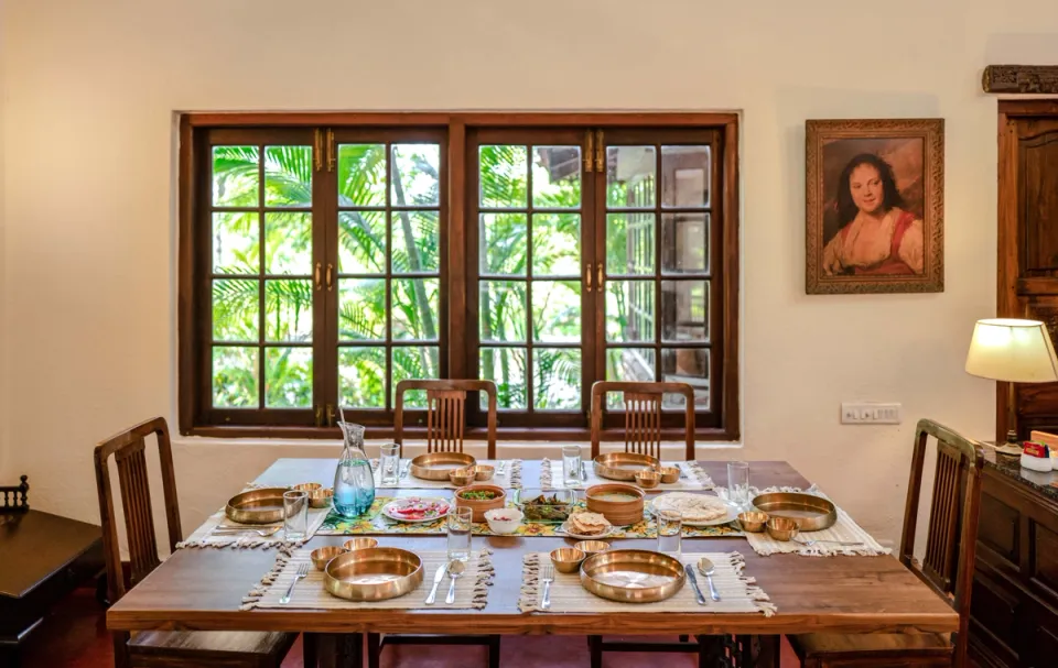 Spacious Dining Space at Asanji wadi, Alibaug - amã Stays & Trails