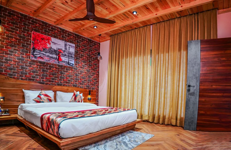 Bedroom at Whispering Pines - Homestay in Bhimtal