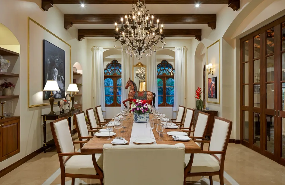 Dining Area At Hacienda De Bastora - Goa Homestay