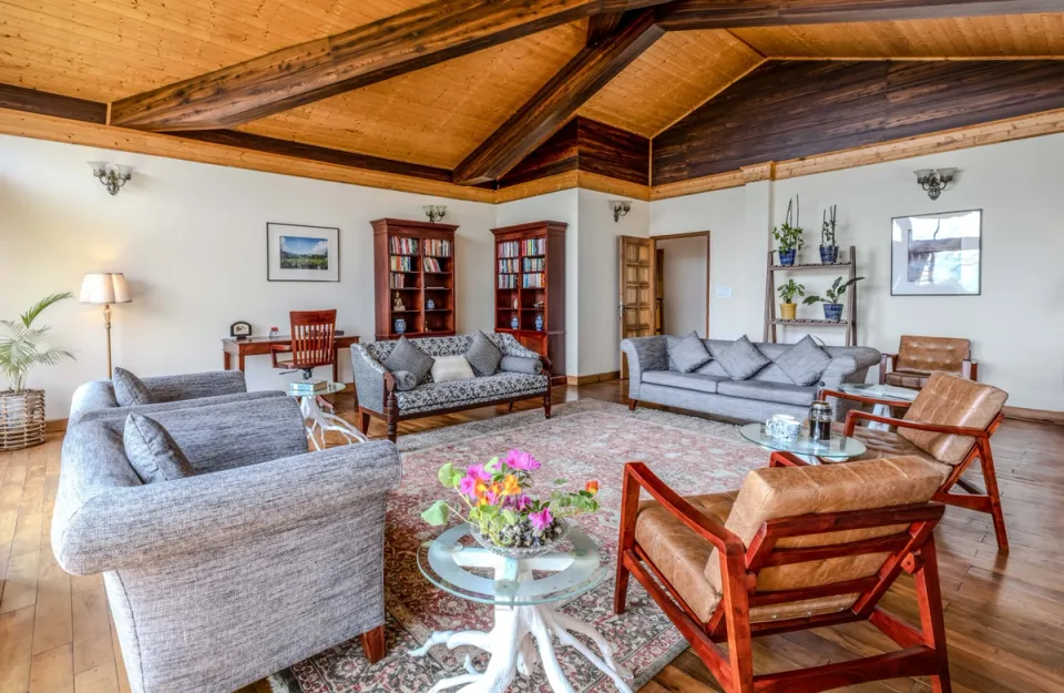 Luxury Living Room at Makaibari Bungalow, Darjeeling