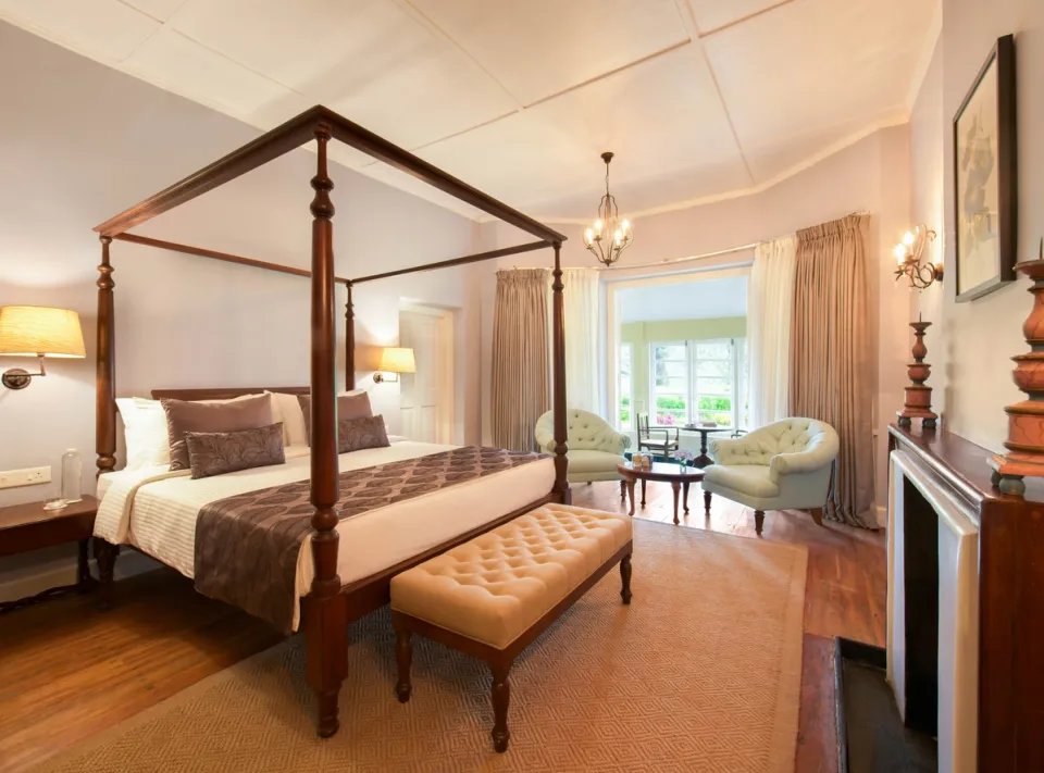 Luxury Bedroom at Sevenmallay Bungalow, Munnar