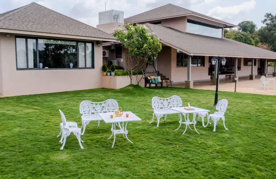 Garden Area at Mirayan - Villa In Nashik, amã Stays & Trails 