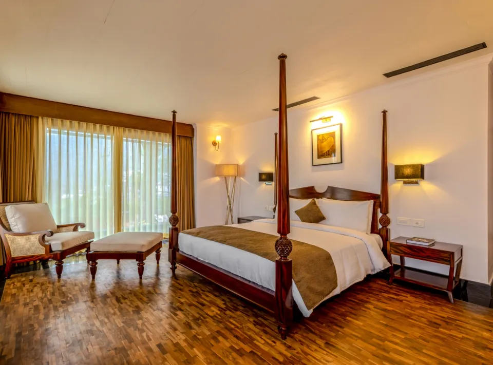 Elegant Bedroom at Puttabong Cottage, Darjeeling