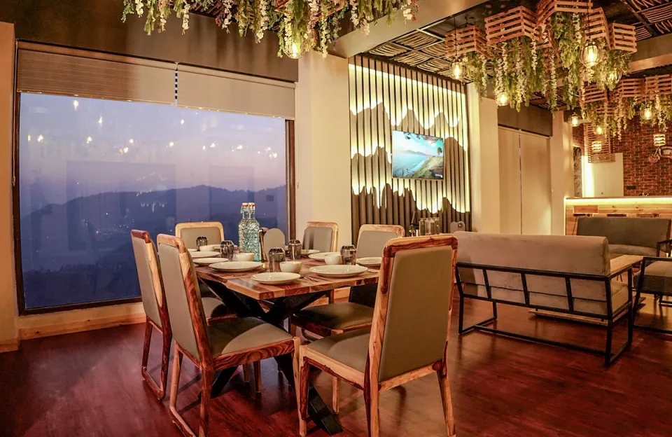 Dining Area at Whispering Pines - Villa in Bhimtal